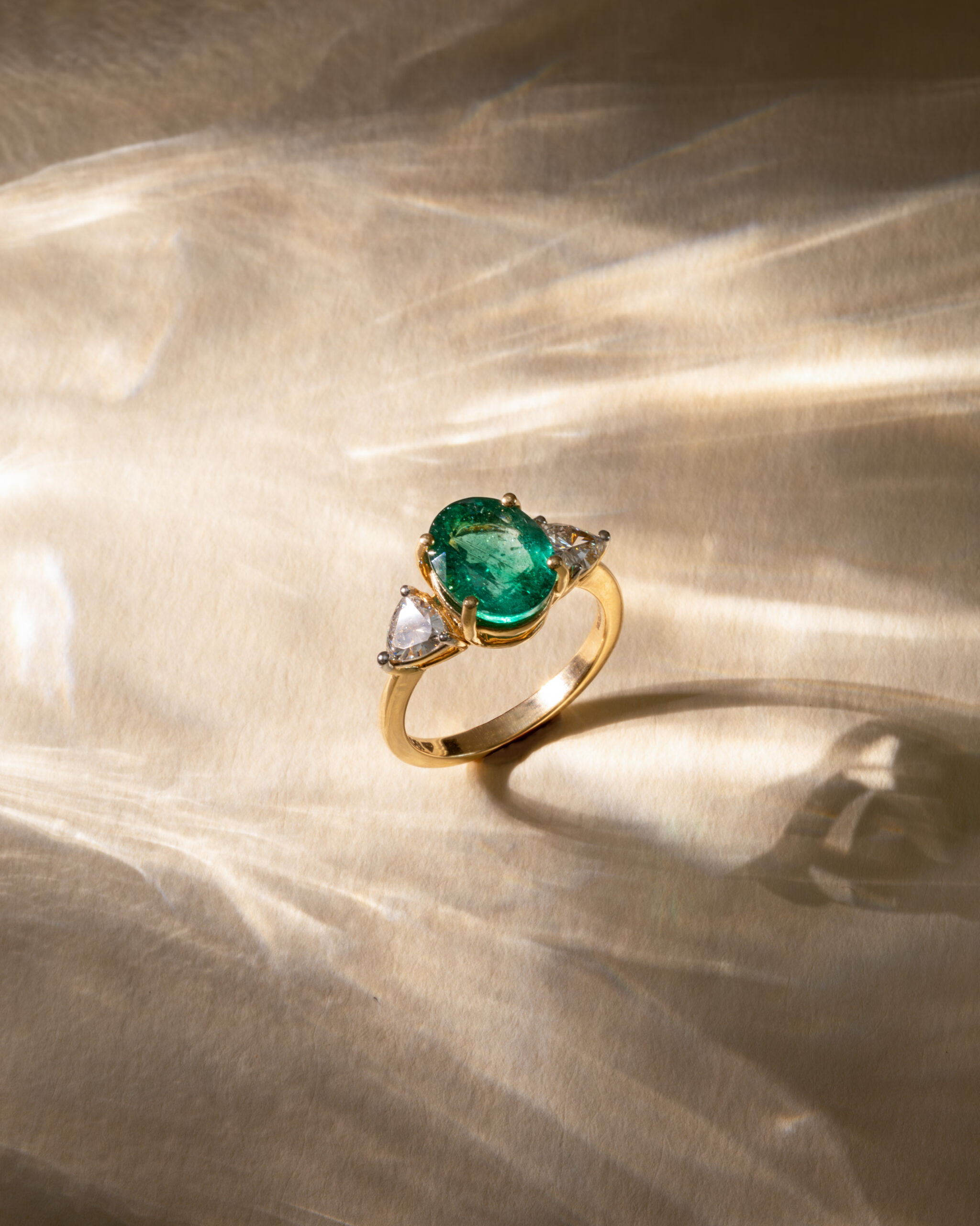 Zambian emerald ring